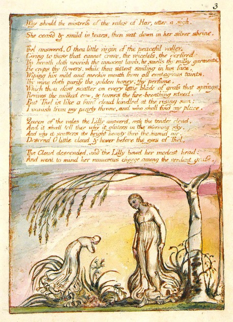 William Blake - Il libro di Thel, pagina 3