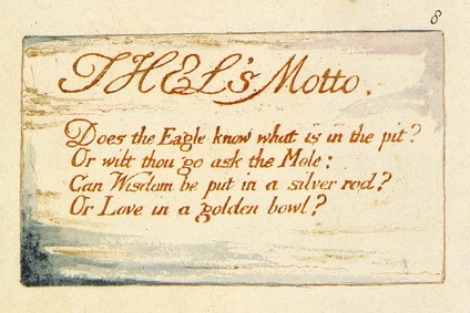 William Blake - Il libro di Thel, motto